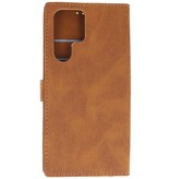 Wallet Cases Case for Samsung Galaxy S22 Ultra Brown