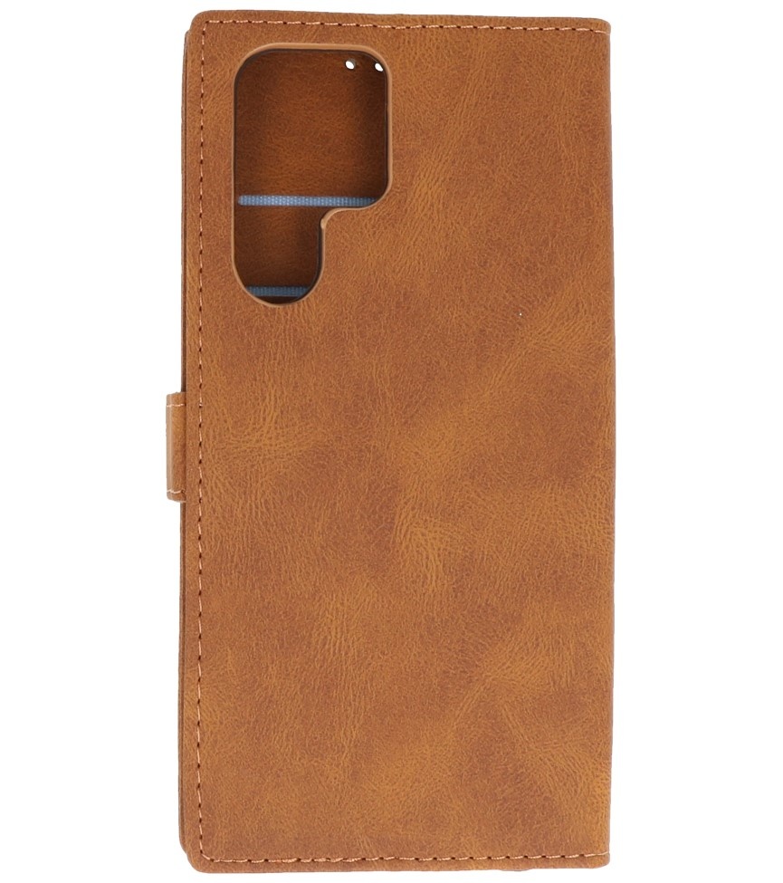 Pung etui Etui til Samsung Galaxy S22 Ultra Brown