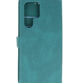 Wallet Cases Cover for Samsung Galaxy S22 Ultra Dark Green