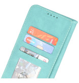 Wallet Cases Hoesje voor Samsung Galaxy S22 Ultra Turquoise