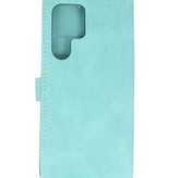 Etuis Portefeuille Etui pour Samsung Galaxy S22 Ultra Turquoise