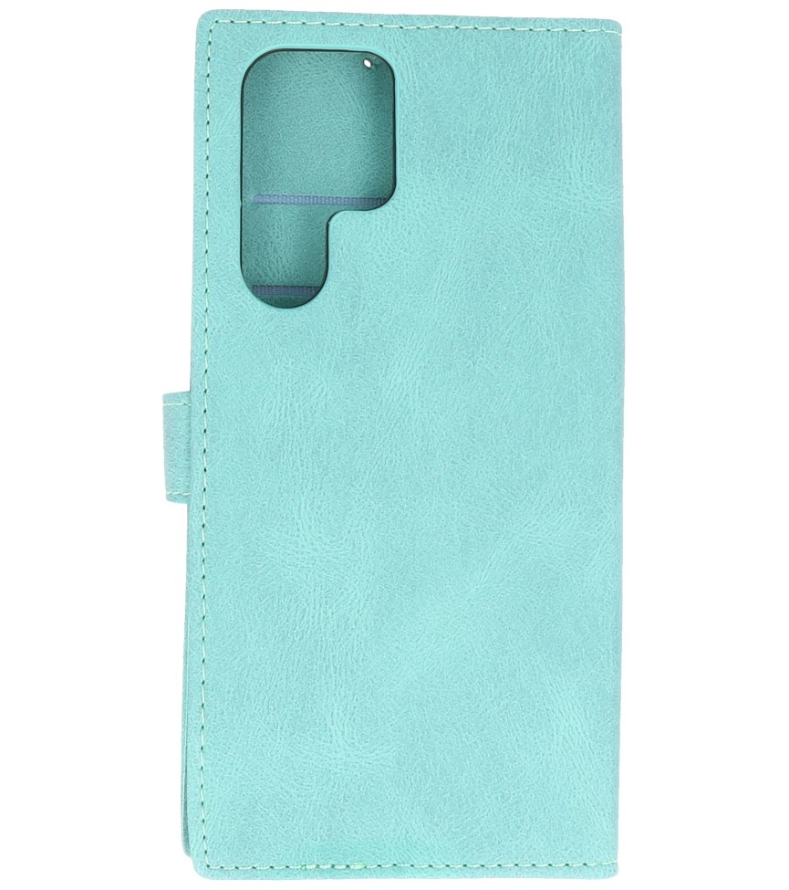 Etuis Portefeuille Etui pour Samsung Galaxy S22 Ultra Turquoise