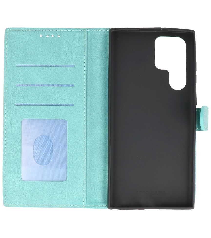 Etuis Portefeuille Etui pour Samsung Galaxy S22 Ultra Turquoise