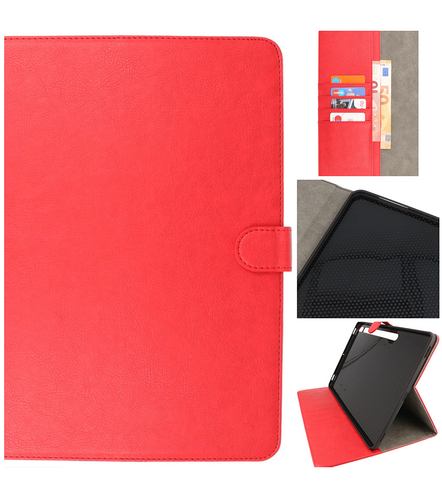 Book Case pour Samsung Tab S8 Plus Rouge
