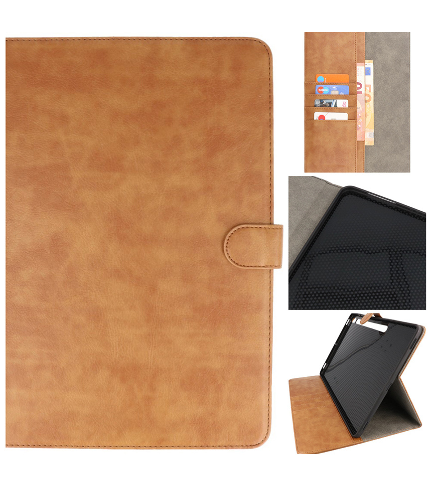 Funda tipo libro para Samsung Tab S8 Marrón