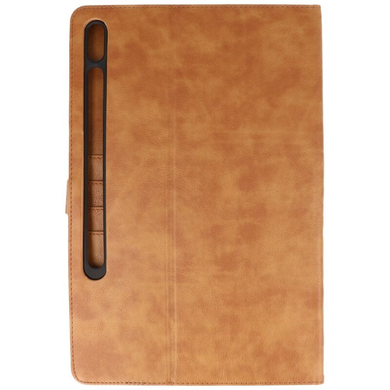 Funda tipo libro para Samsung Tab S8 Plus Marrón