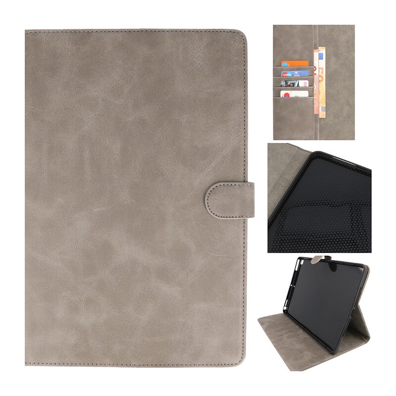 Book Case pour iPad Pro 11 2021 - 2020 - 2018 Gris