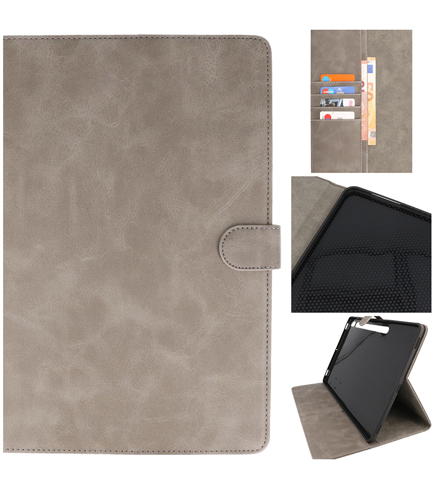 Funda tipo libro para Samsung Tab S8 gris