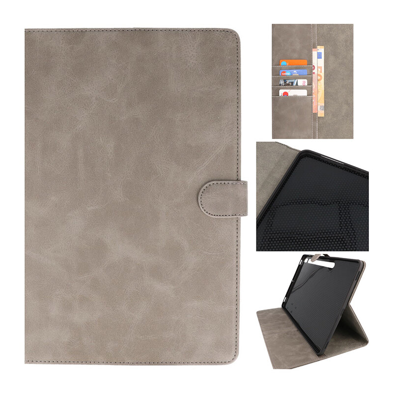 Funda tipo libro para Samsung Tab S8 Plus gris