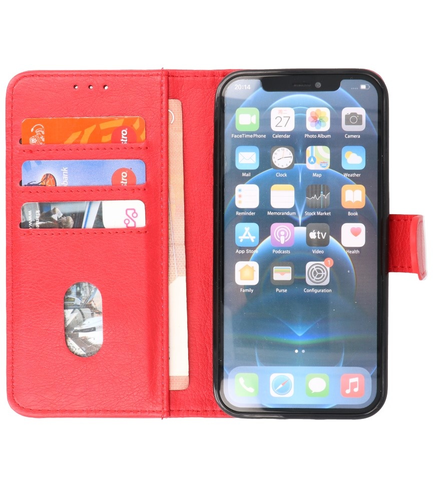 Bookstyle Wallet Cases Hoesje voor iPhone 14 Pro Rood