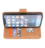 Bookstyle Wallet Cases Hoesje voor iPhone 14 Pro Bruin