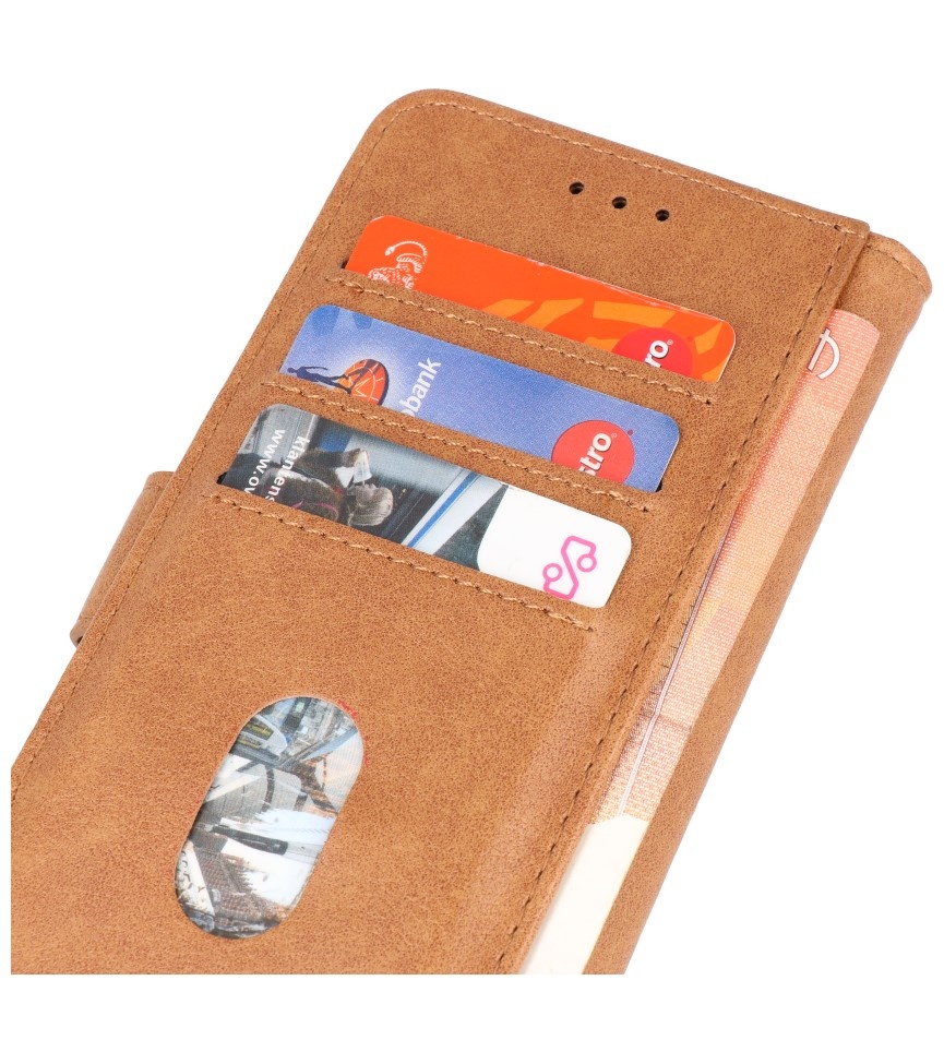 Bookstyle Wallet Cases Hülle für iPhone X - Xs Braun