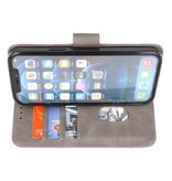 Bookstyle Wallet Cases Hülle für iPhone 14 Grau