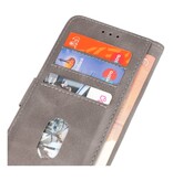 Bookstyle Wallet Cases Hülle für iPhone 14 Grau