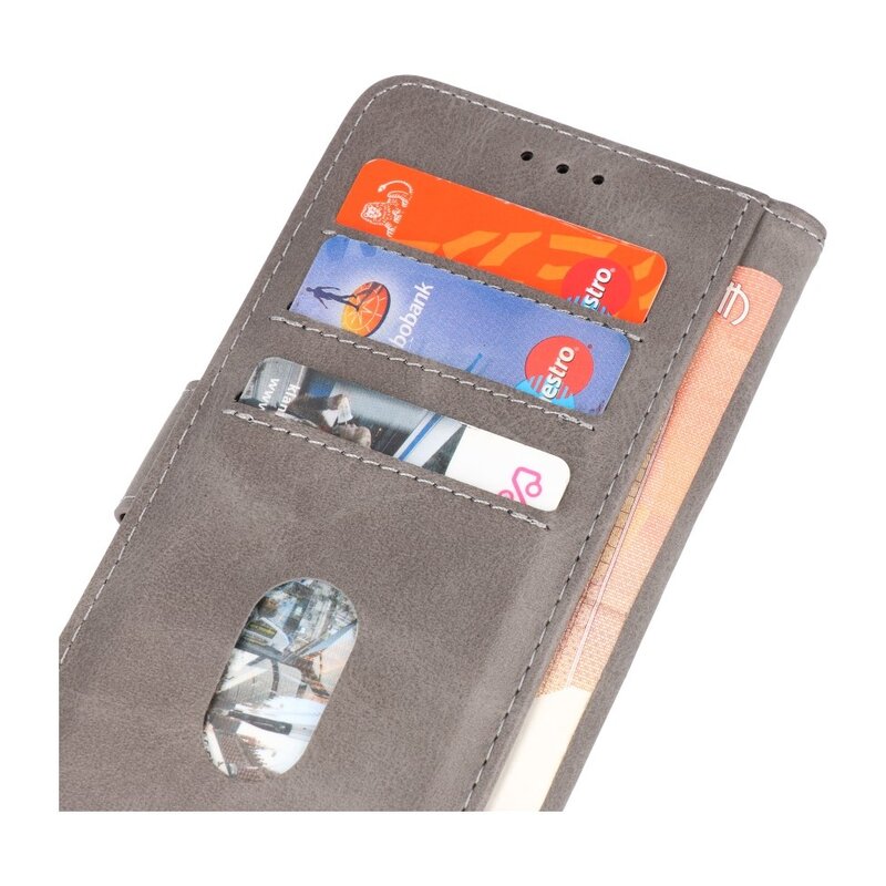Bookstyle Wallet Cases Hülle für iPhone 14 Grau