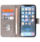 Bookstyle Wallet Cases Coque pour iPhone 14 Pro Gris