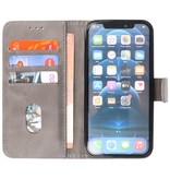 Bookstyle Wallet Cases Coque pour iPhone 14 Pro Max Gris