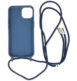 2.5 mm Hoes met Koord voor iPhone 14 Navy