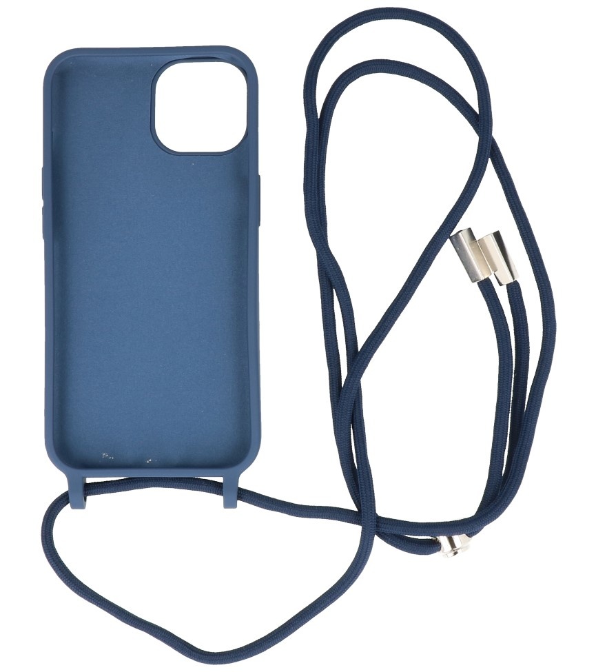 Funda de 2,5 mm con cordón para iPhone 14 azul marino