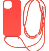2,5 mm Hülle mit Kordel für iPhone 14 Rot