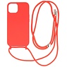 2.5 mm Hoes met Koord voor iPhone 14 Rood