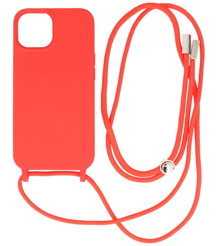 Funda de 2,5 mm con cordón para iPhone 14 Rojo