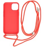 Custodia da 2,5 mm con cavo per iPhone 14 rossa