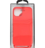 2,5 mm Hülle mit Kordel für iPhone 14 Rot