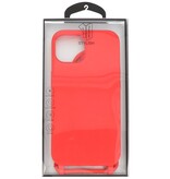 Funda de 2,5 mm con cordón para iPhone 14 Rojo
