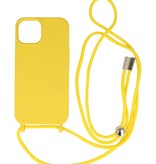 Coque 2,5 mm avec cordon pour iPhone 14 Jaune