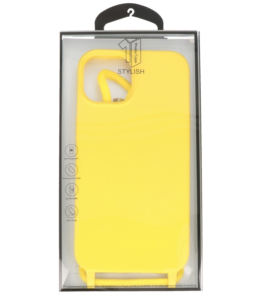 Custodia da 2,5 mm con cavo per iPhone 14 giallo