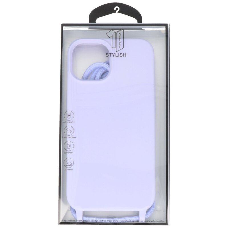 Funda de 2,5 mm con cordón para iPhone 14 Púrpura