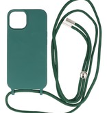 Custodia da 2,5 mm con cavo per iPhone 14 verde scuro