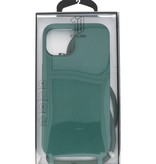 Coque 2,5 mm avec cordon pour iPhone 14 vert foncé