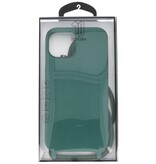 Custodia da 2,5 mm con cavo per iPhone 14 verde scuro