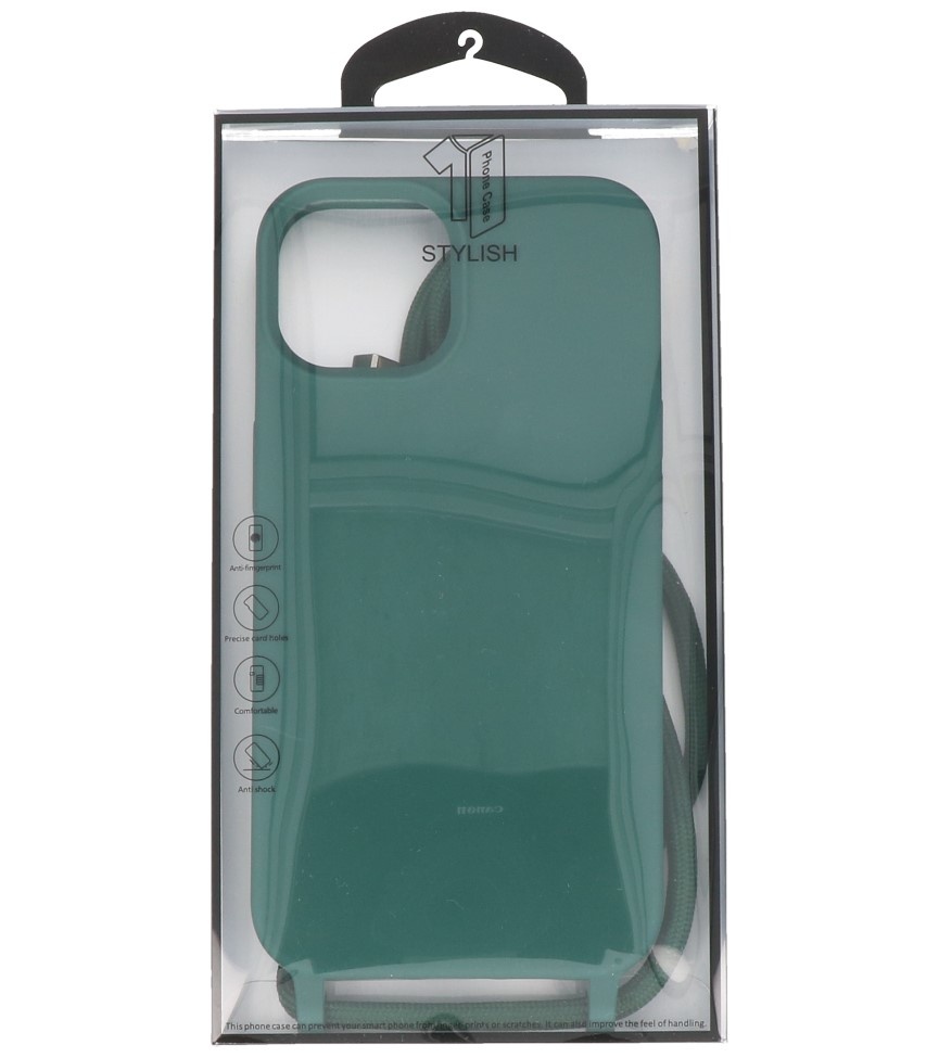 2.5mm Case with Cord for iPhone 14 Dark Green