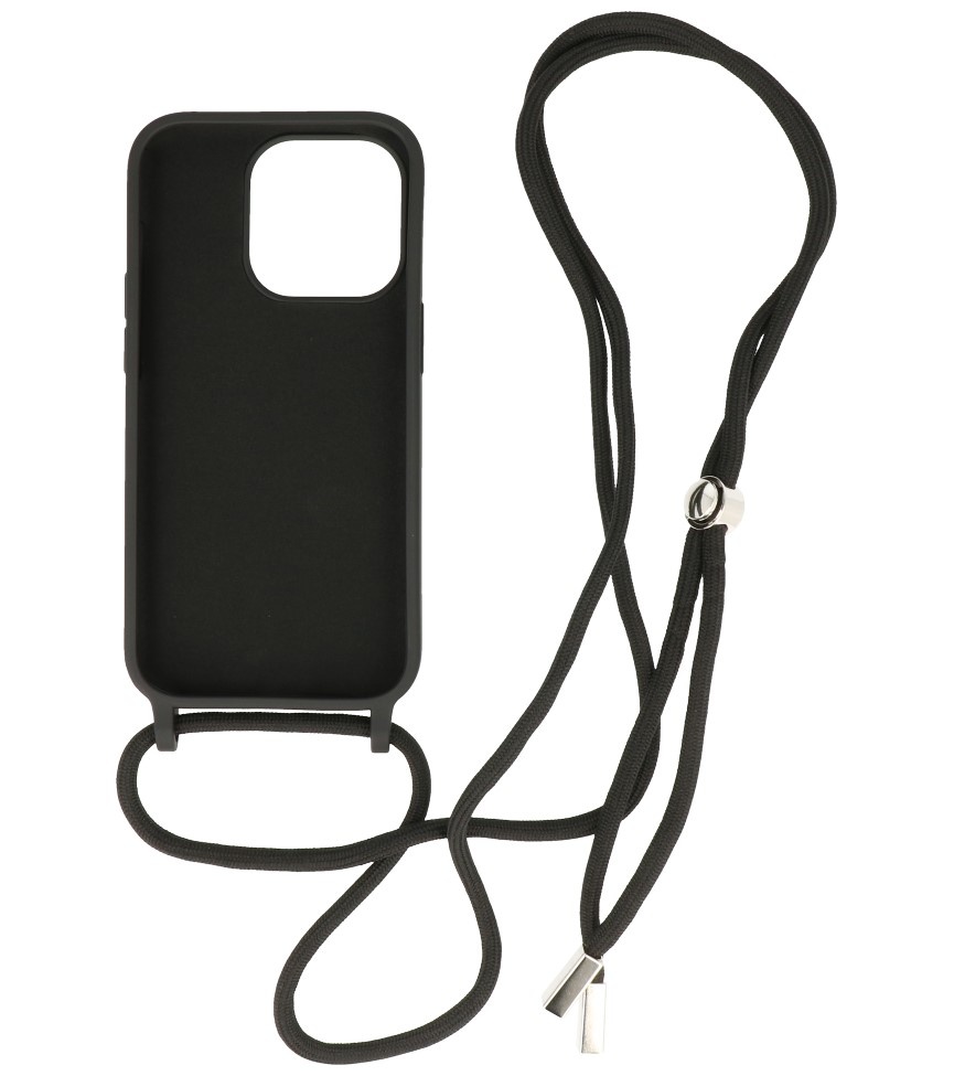 2,5 mm etui med ledning til iPhone 14 Pro Sort