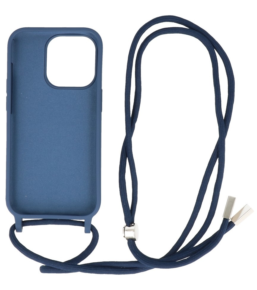 2,5 mm etui med ledning til iPhone 14 Pro Navy