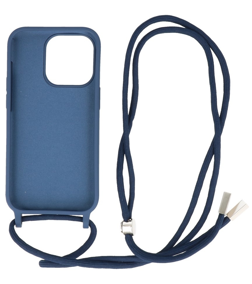 Funda de 2,5 mm con cordón para iPhone 14 Pro azul marino