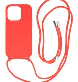 Coque 2,5 mm avec cordon pour iPhone 14 Pro Rouge