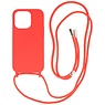 Funda de 2,5 mm con cordón para iPhone 14 Pro Rojo