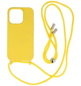 Custodia da 2,5 mm con cavo per iPhone 14 Pro giallo
