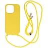 Coque 2,5 mm avec cordon pour iPhone 14 Pro Jaune