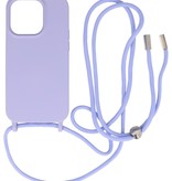 Custodia da 2,5 mm con cavo per iPhone 14 Pro viola