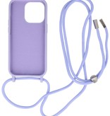 2.5mm Case with Cord for iPhone 14 Pro Purple