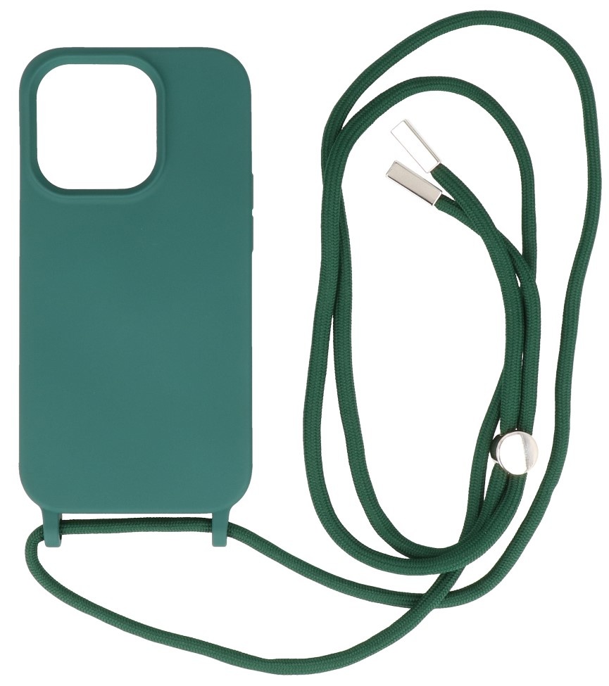 2.5mm Case with Cord for iPhone 14 Pro Dark Green