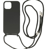 2,5 mm Hülle mit Kordel für iPhone 14 Plus Schwarz