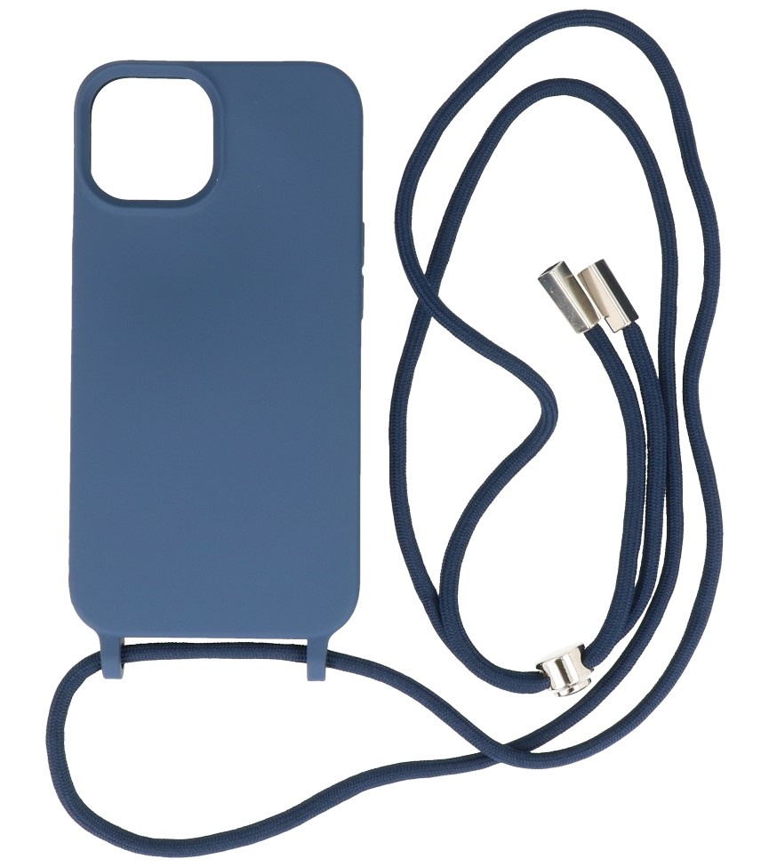 2.5mm Case with Cord for iPhone 14 Plus Navy