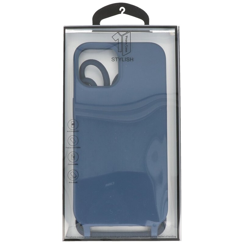 2.5mm Case with Cord for iPhone 14 Plus Navy