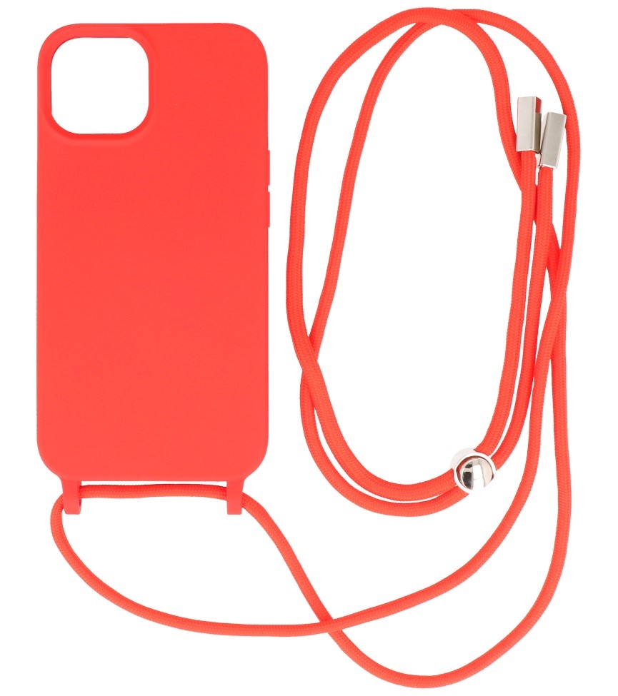 2,5 mm etui med ledning til iPhone 14 Plus Rød